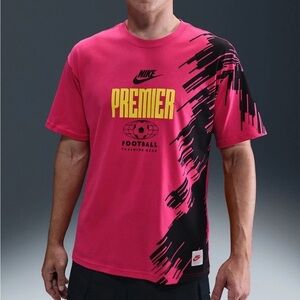 Nike Premier Soccer T-Shirt Max90 OC Rush Pink LooseFit Men’s L - NWT